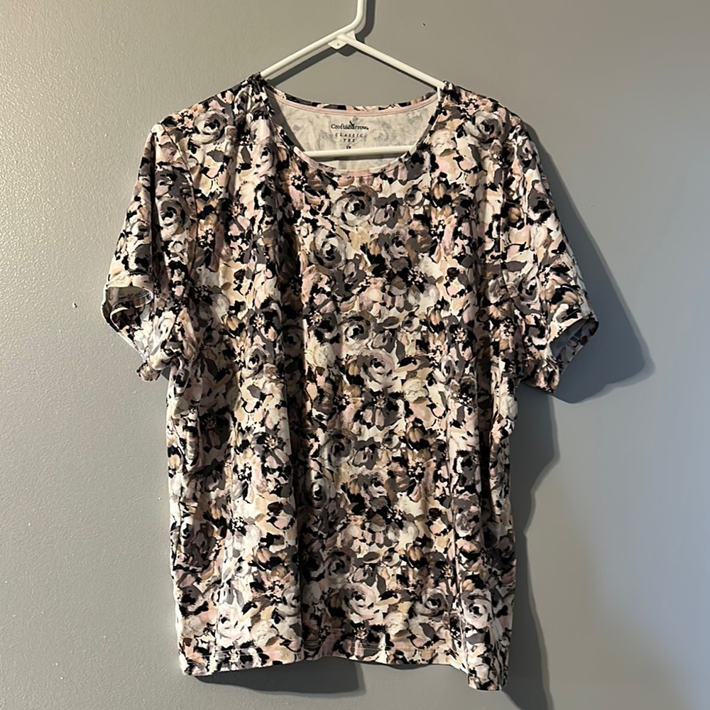 Croft & Barrow Floral Print Top
